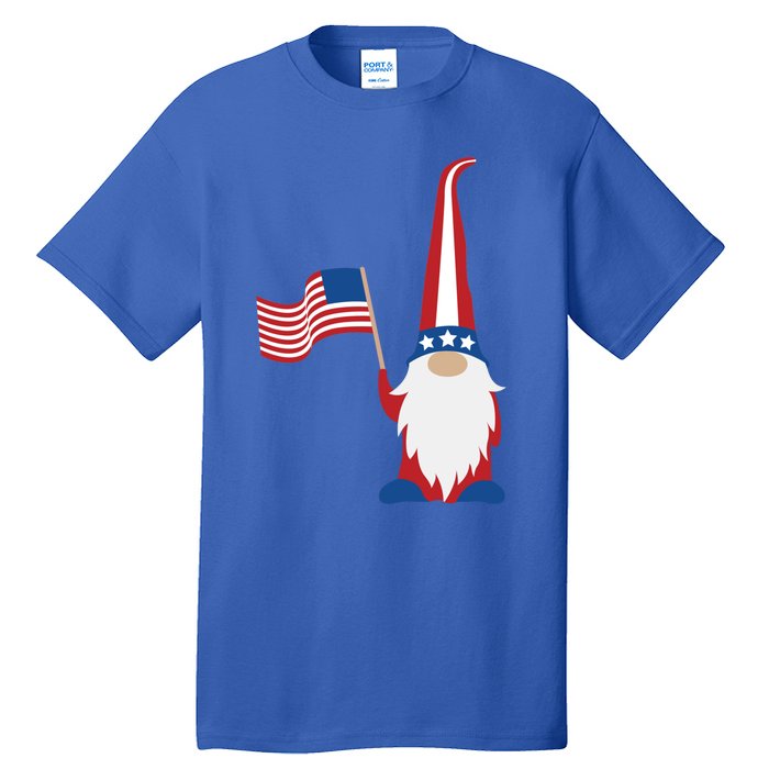 Patriotic Gnomes Usa American Flag 4th Of July Gnome Gift Tall T-Shirt