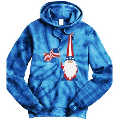 Patriotic Gnomes Usa American Flag 4th Of July Gnome Gift Tie Dye Hoodie