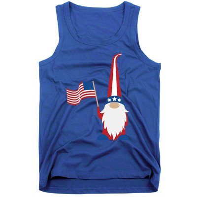 Patriotic Gnomes Usa American Flag 4th Of July Gnome Gift Tank Top