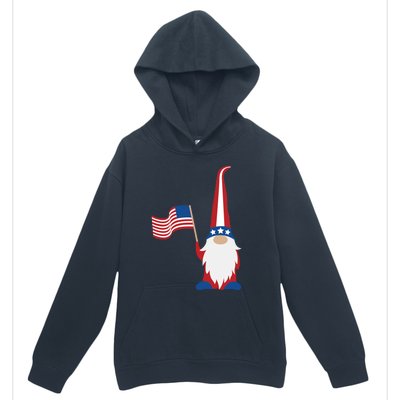 Patriotic Gnomes Usa American Flag 4th Of July Gnome Gift Urban Pullover Hoodie