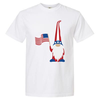 Patriotic Gnomes Usa American Flag 4th Of July Gnome Gift Garment-Dyed Heavyweight T-Shirt