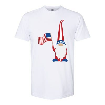 Patriotic Gnomes Usa American Flag 4th Of July Gnome Gift Softstyle CVC T-Shirt