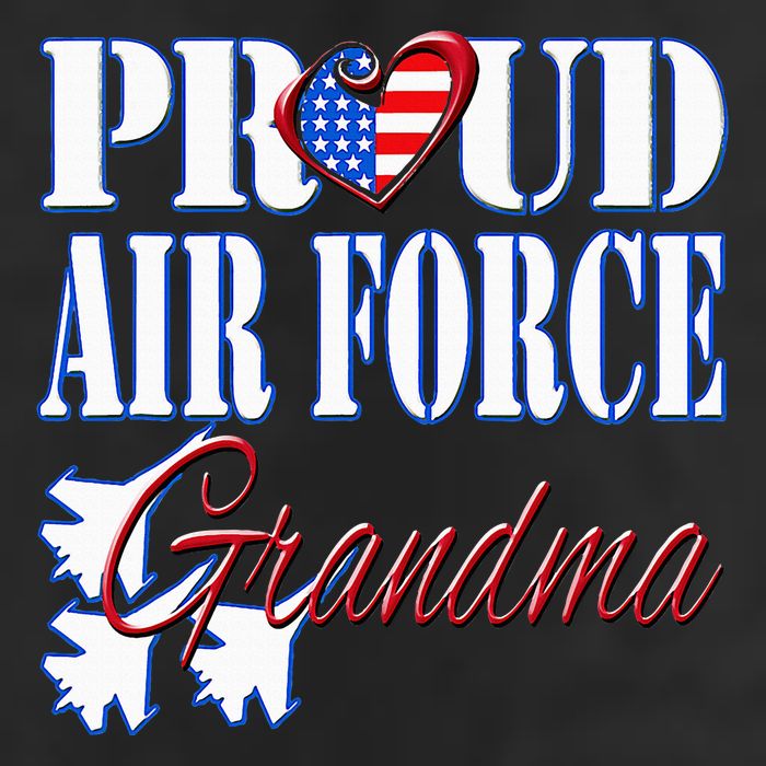 Proud Grandma Us Heart Military 7 Panel Mesh Trucker Snapback Hat