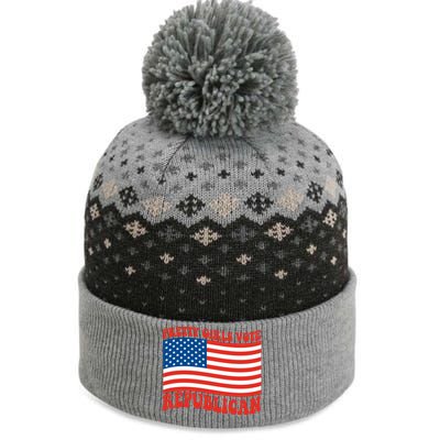 Pretty Girls Vote Republican Usa Flag The Baniff Cuffed Pom Beanie