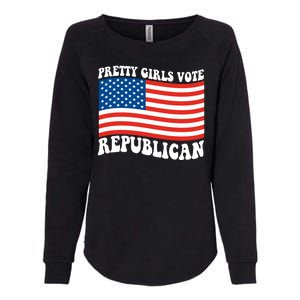 Pretty Girls Vote Republican Usa Flag Womens California Wash Sweatshirt