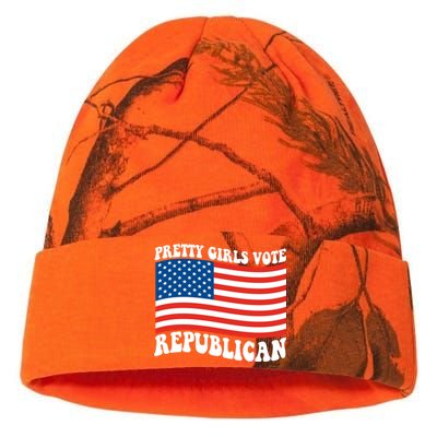 Pretty Girls Vote Republican Usa Flag Kati Licensed 12" Camo Beanie