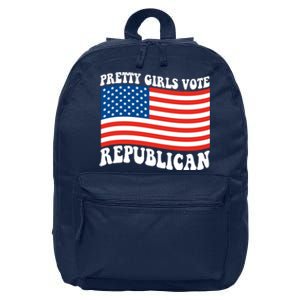 Pretty Girls Vote Republican Usa Flag 16 in Basic Backpack