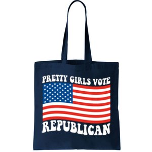 Pretty Girls Vote Republican Usa Flag Tote Bag