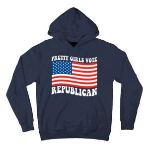 Pretty Girls Vote Republican Usa Flag Tall Hoodie