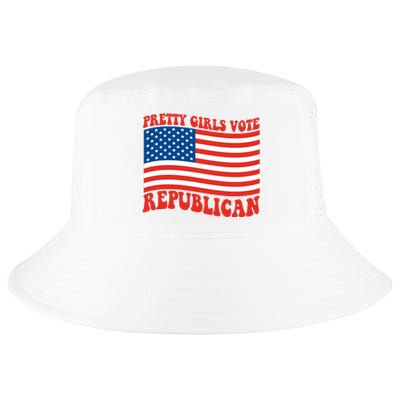 Pretty Girls Vote Republican Usa Flag Cool Comfort Performance Bucket Hat