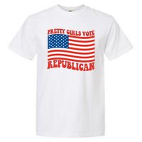 Pretty Girls Vote Republican Usa Flag Garment-Dyed Heavyweight T-Shirt