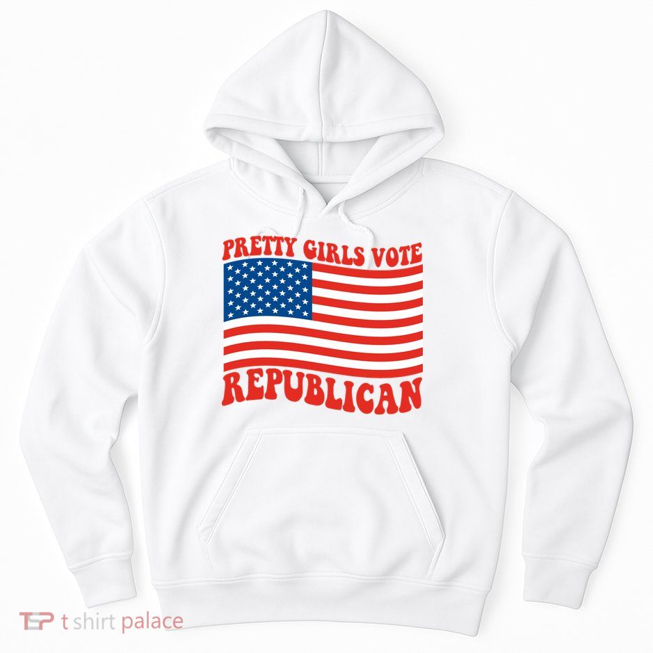 Pretty Girls Vote Republican Usa Flag Hoodie