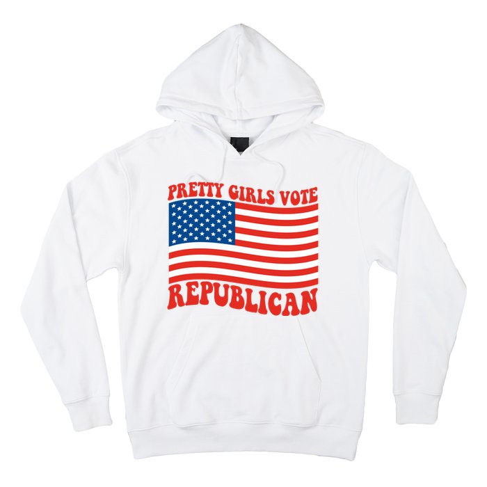 Pretty Girls Vote Republican Usa Flag Hoodie