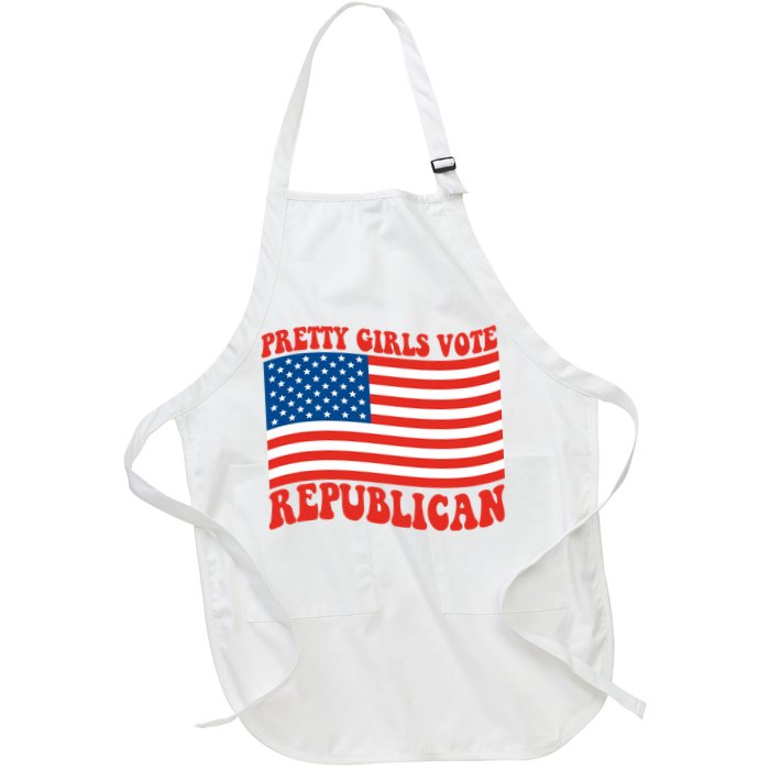 Pretty Girls Vote Republican Usa Flag Apron