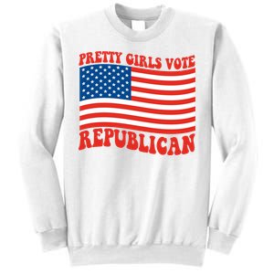 Pretty Girls Vote Republican Usa Flag Sweatshirt