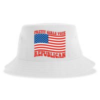 Pretty Girls Vote Republican Usa Flag Sustainable Bucket Hat