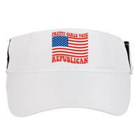 Pretty Girls Vote Republican Usa Flag Adult Drive Performance Visor