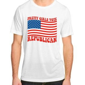 Pretty Girls Vote Republican Usa Flag Adult ChromaSoft Performance T-Shirt