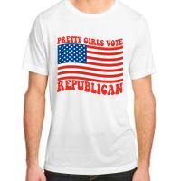 Pretty Girls Vote Republican Usa Flag Adult ChromaSoft Performance T-Shirt