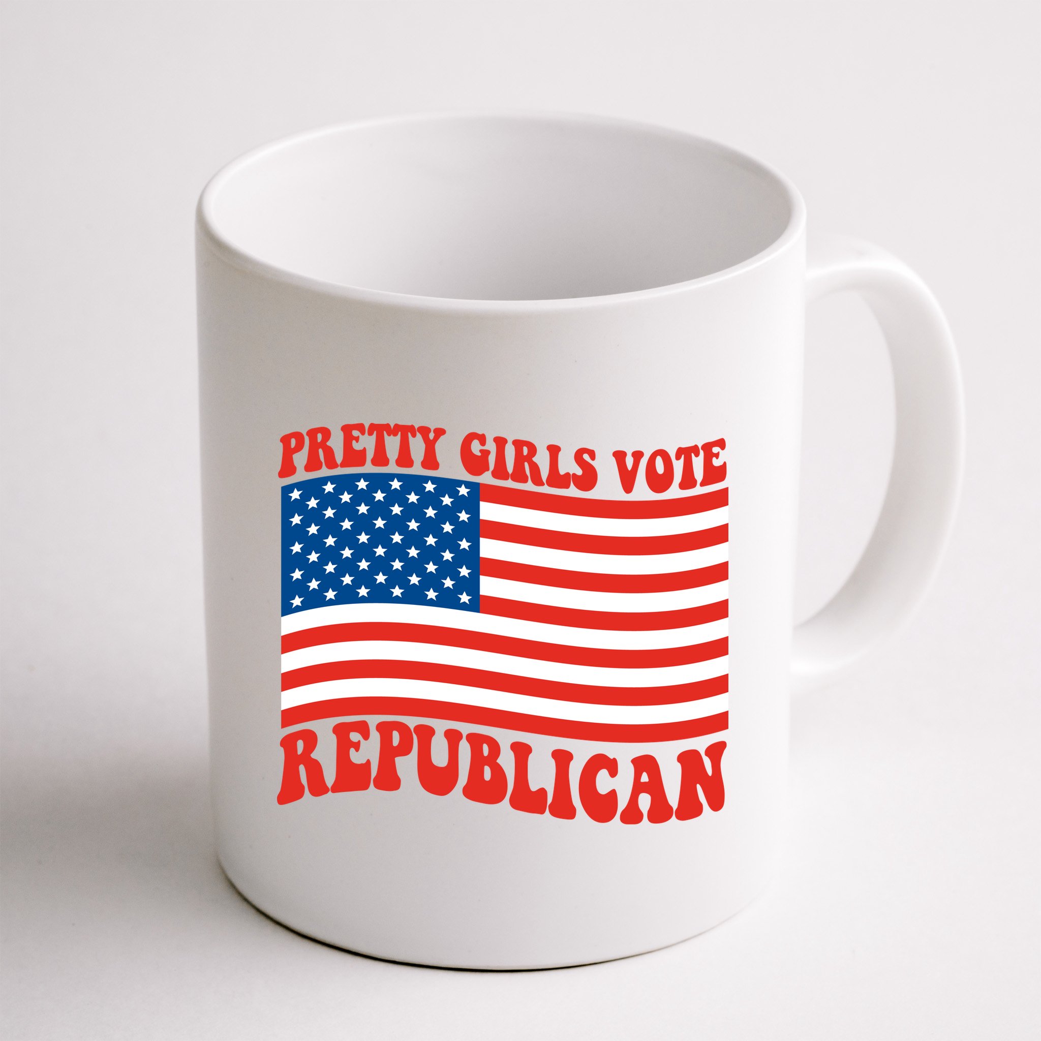 Pretty Girls Vote Republican Usa Flag Mug