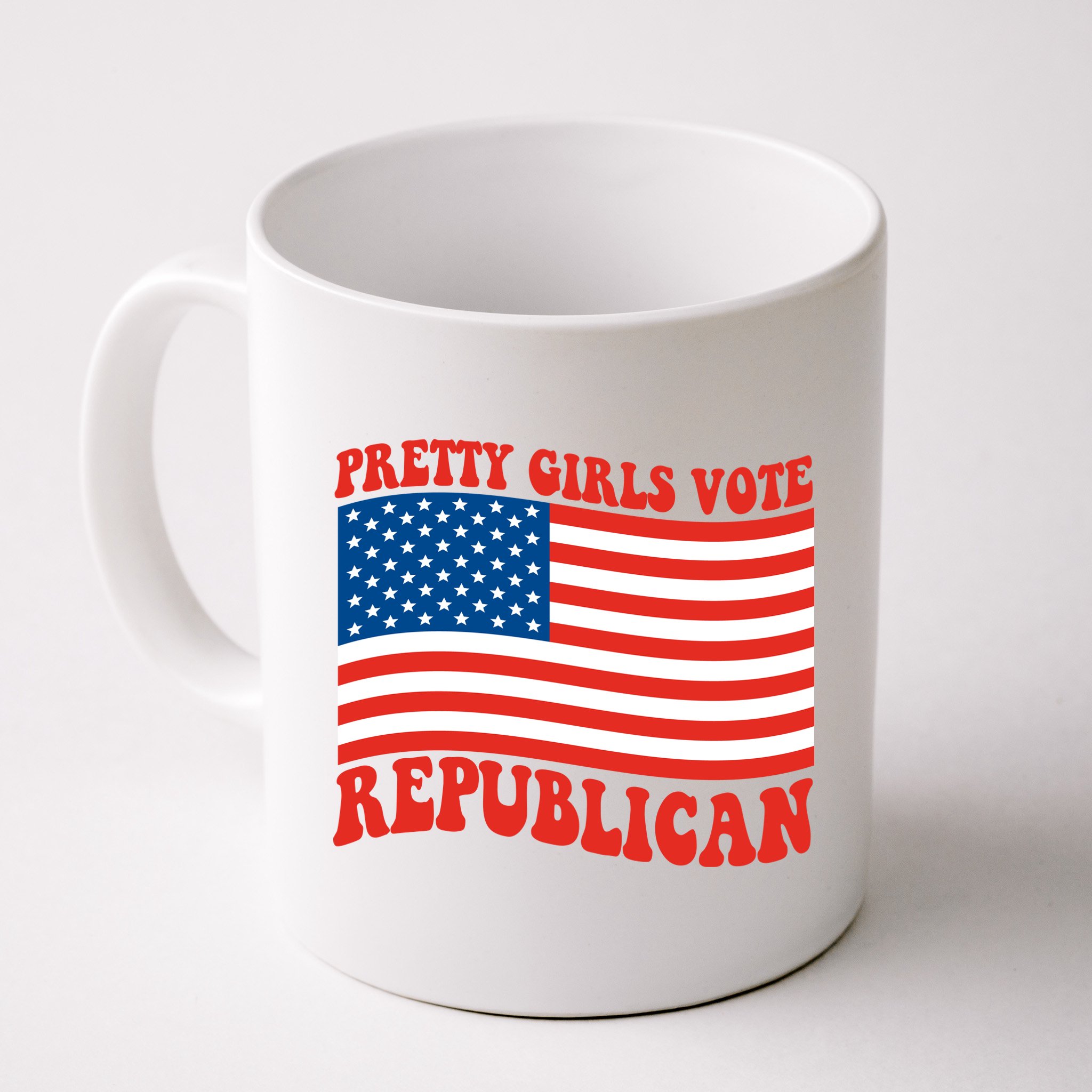 Pretty Girls Vote Republican Usa Flag Mug
