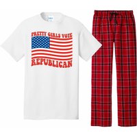 Pretty Girls Vote Republican Usa Flag Pajama Set