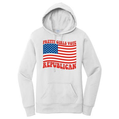 Pretty Girls Vote Republican Usa Flag Women's Pullover Hoodie