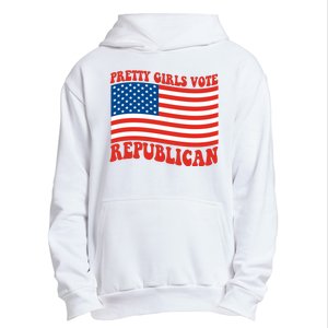 Pretty Girls Vote Republican Usa Flag Urban Pullover Hoodie