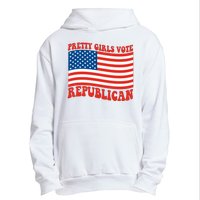 Pretty Girls Vote Republican Usa Flag Urban Pullover Hoodie