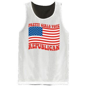 Pretty Girls Vote Republican Usa Flag Mesh Reversible Basketball Jersey Tank