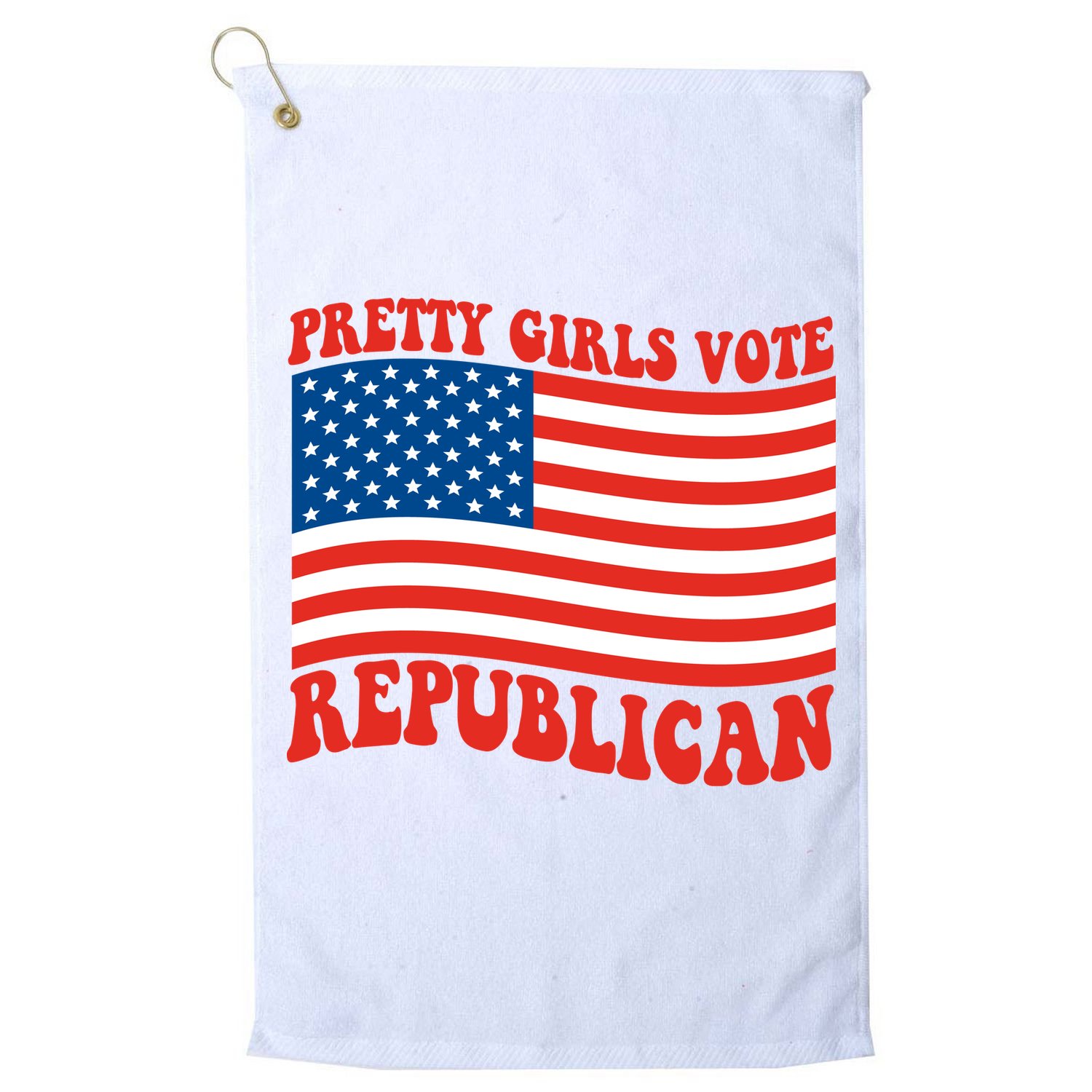 Pretty Girls Vote Republican Usa Flag Golf Towel