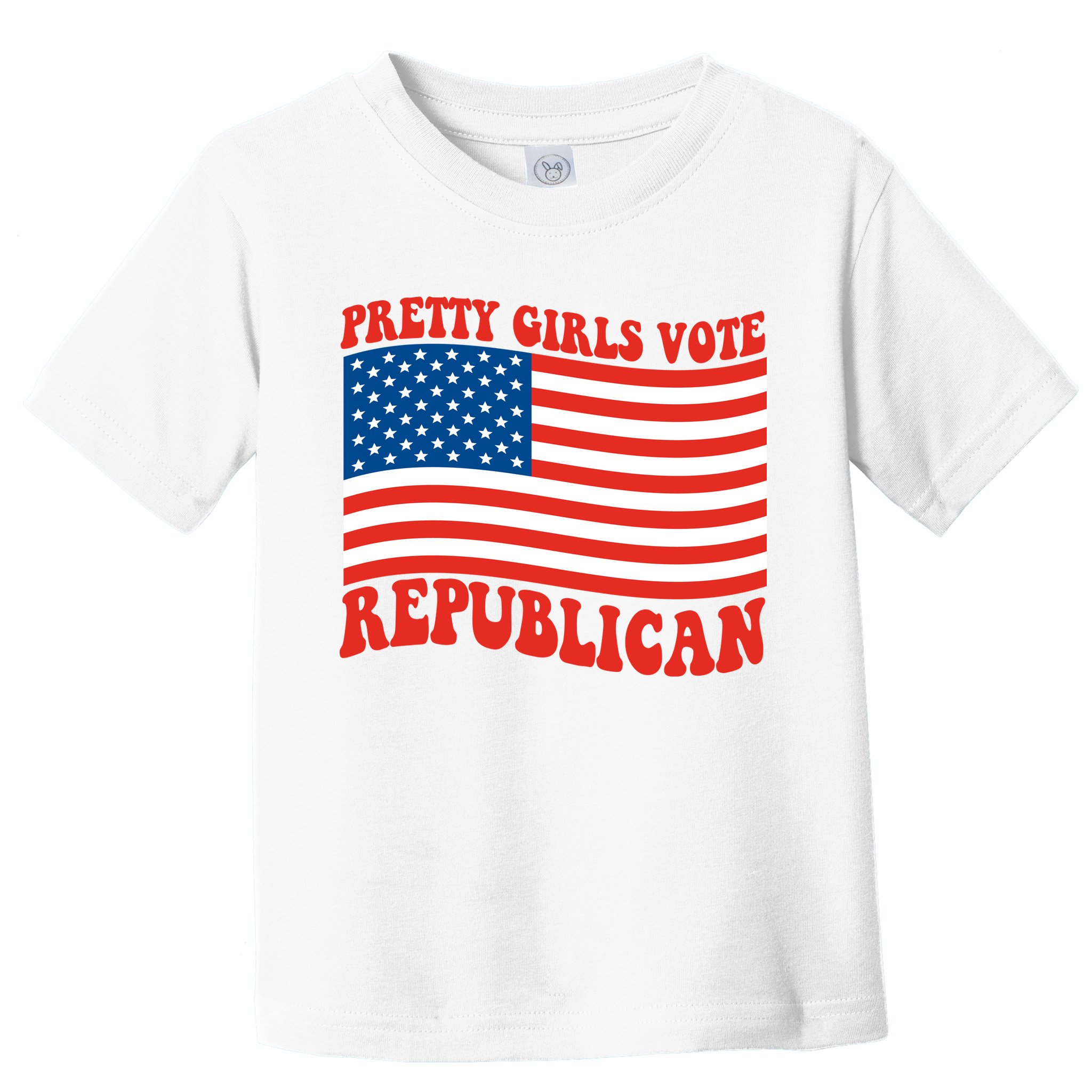Pretty Girls Vote Republican Usa Flag Toddler T-Shirt