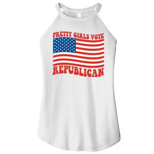 Pretty Girls Vote Republican Usa Flag Women's Perfect Tri Rocker Tank