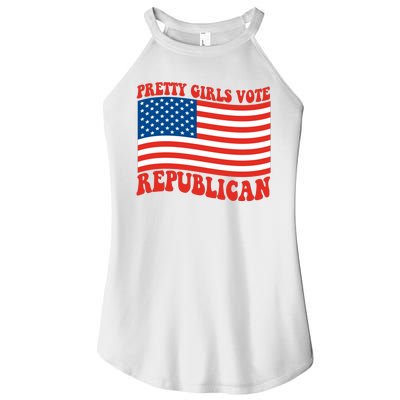 Pretty Girls Vote Republican Usa Flag Women's Perfect Tri Rocker Tank