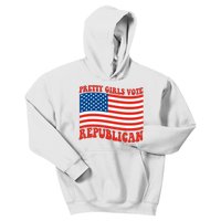 Pretty Girls Vote Republican Usa Flag Kids Hoodie