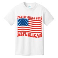 Pretty Girls Vote Republican Usa Flag Kids T-Shirt
