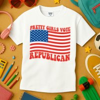 Pretty Girls Vote Republican Usa Flag Kids T-Shirt