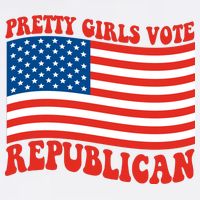 Pretty Girls Vote Republican Usa Flag Kids T-Shirt