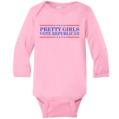 Pretty G.I.R.L.S Vote Republican Baby Long Sleeve Bodysuit