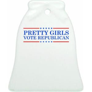 Pretty G.I.R.L.S Vote Republican Ceramic Bell Ornament