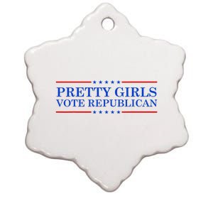 Pretty G.I.R.L.S Vote Republican Ceramic Star Ornament