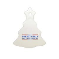 Pretty G.I.R.L.S Vote Republican Ceramic Tree Ornament