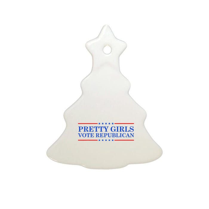 Pretty G.I.R.L.S Vote Republican Ceramic Tree Ornament