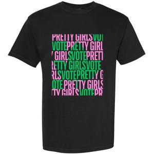 Pretty Girl Vote Green Election Voter Garment-Dyed Heavyweight T-Shirt