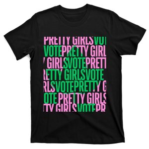 Pretty Girl Vote Green Election Voter T-Shirt