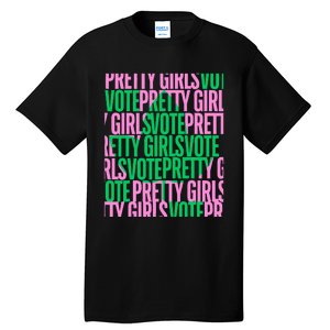 Pretty Girl Vote Green Election Voter Tall T-Shirt