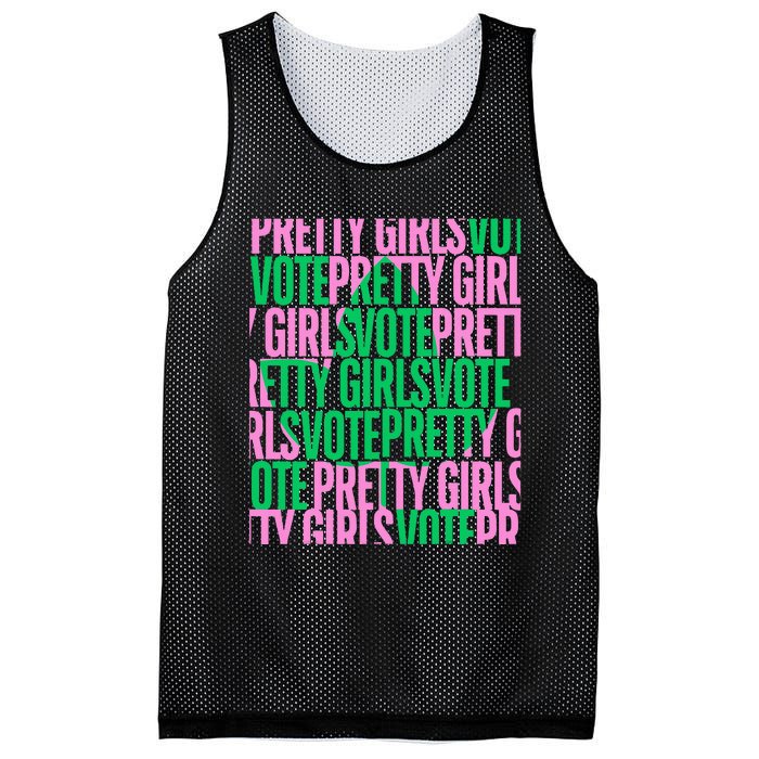 Pretty Girl Vote Green Election Voter Mesh Reversible Basketball Jersey Tank