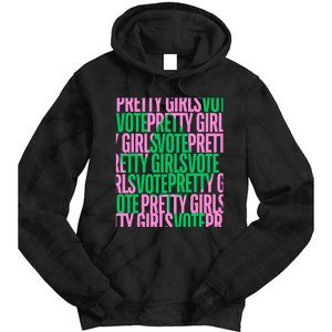 Pretty Girl Vote Green Election Voter Tie Dye Hoodie