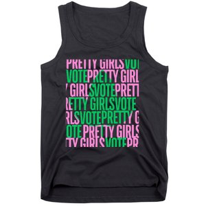 Pretty Girl Vote Green Election Voter Tank Top