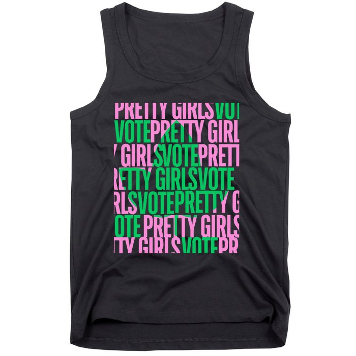 Pretty Girl Vote Green Election Voter Tank Top